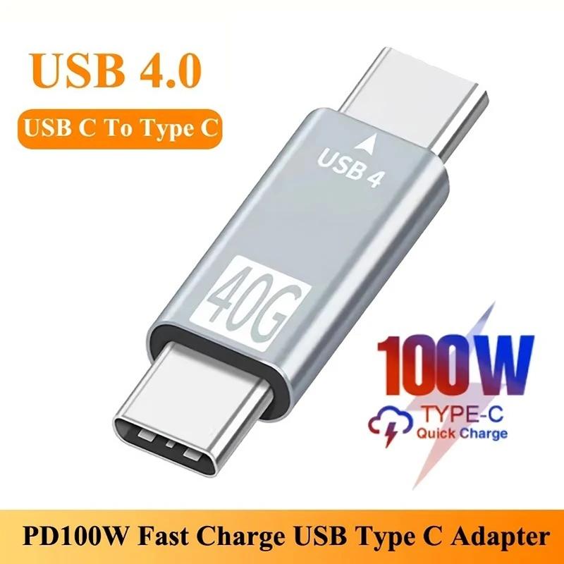USB 4 Ÿ C   ,  PD 100W, USB C Ÿ C - ȯ, 40Gbps   Ŀ
